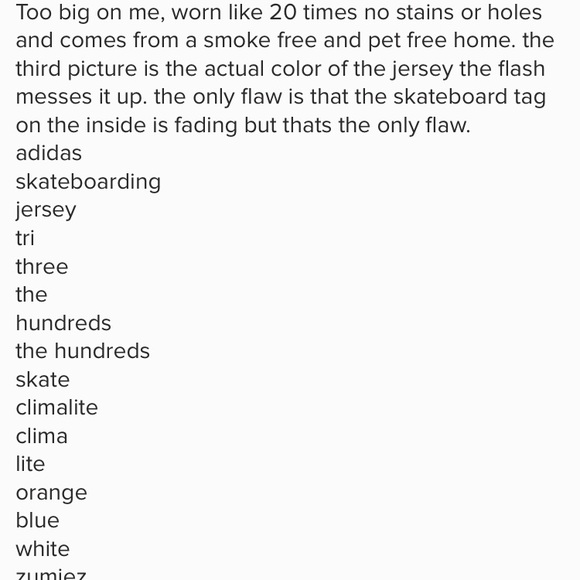 The Hundreds x Adidas Skateboarding Jersey (med) - Picture 6 of 6